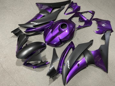 Carenado Moto Yamaha YZF R6 2008-2016 - Púrpura Negro Mate Asequibles