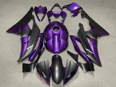 Carenado Moto Yamaha YZF R6 2008-2016 - Púrpura Negro Mate Asequibles