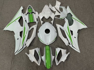 Carenado Moto Yamaha YZF R6 2008-2016 - Blanco Verde Asequibles