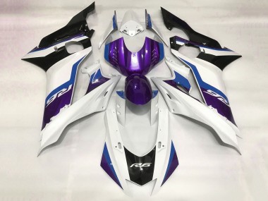 Carenado Moto Yamaha YZF R6 2017-2023 - Blanco Azul Púrpura Negro Asequibles