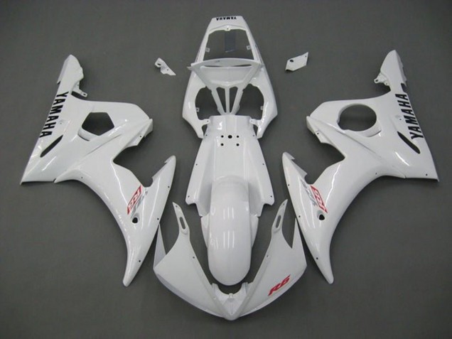 Carenados Moto Yamaha YZF R6 2005 - Blanco Rojo Negro Asequibles