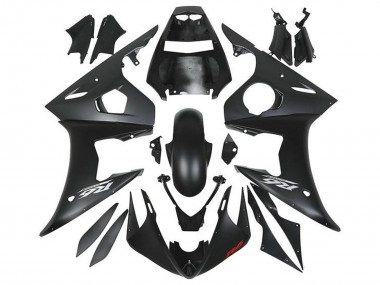 Carenados Moto Yamaha YZF R6 2005 - Negro Mate Plata Rojo Asequibles
