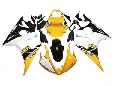 Carenados Moto Yamaha YZF R6 2005 - Blanco Amarillo Negro Asequibles