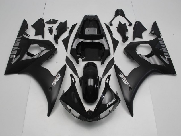 Carenados Moto Yamaha YZF R6 2005 - Negro Brillante Negro Mate Plata Asequibles