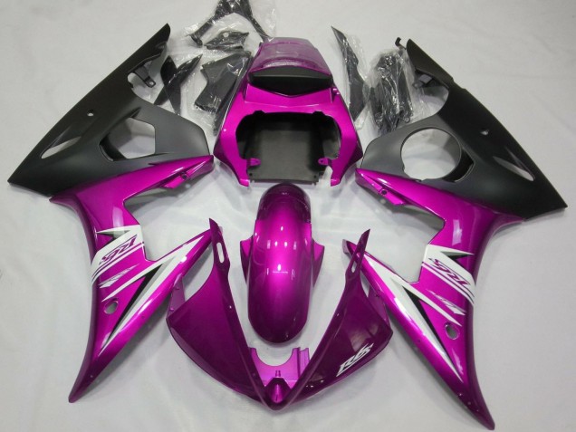 Carenados Moto Yamaha YZF R6 2005 - Rosa Negro Mate Blanco Asequibles