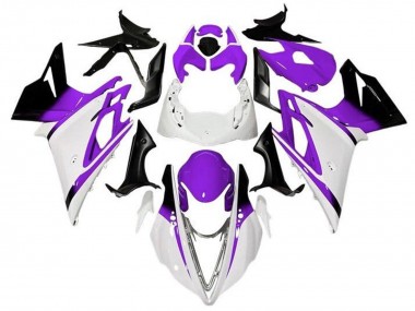 Carenados Moto Triumph Daytona 675 Triple 2013-2016 - Blanco Púrpura Negro Brillante Asequibles