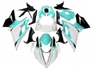 Carenados Moto Triumph Daytona 675 Triple 2013-2016 - Blanco Turquesa Azul Negro Brillante Asequibles
