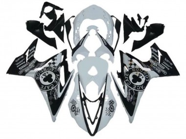 Carenados Moto Triumph Daytona 675 Triple 2013-2016 - Blanco Negro Brillante Cafe London Asequibles