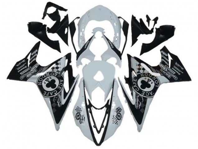 Carenados Moto Triumph Daytona 675 Triple 2013-2016 - Blanco Negro Brillante Cafe London Asequibles