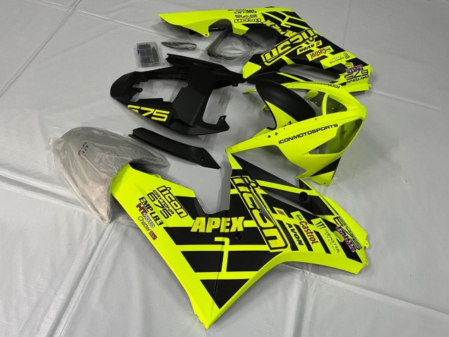 Carenados Moto Triumph Daytona 675 Triple 2006-2008 - Amarillo Negro Mate Asequibles