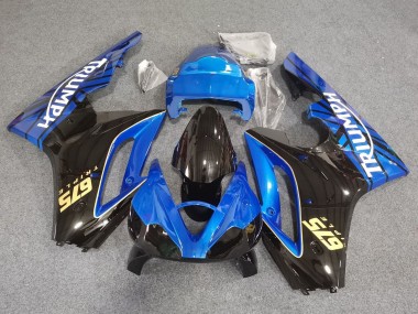 Carenados Moto Triumph Daytona 675 Triple 2006-2008 - Azul Negro Brillante Carrera Asequibles