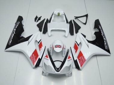 Carenados Moto Triumph Daytona 675 Triple 2006-2008 - Blanco Rojo Negro Brillante Asequibles