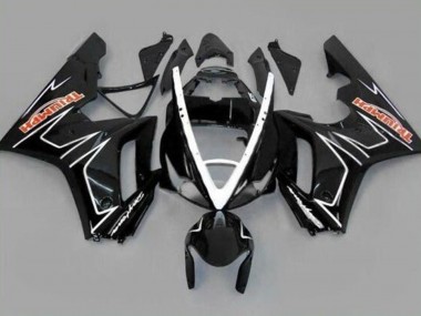 Carenados Moto Triumph Daytona 675 Triple 2006-2008 - Negro Brillante Blanco Raya Asequibles
