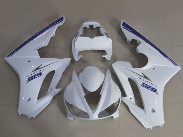 Kits Carenado Moto Triumph Daytona 675 Triple 2009-2012 - Blanco Azul Asequibles