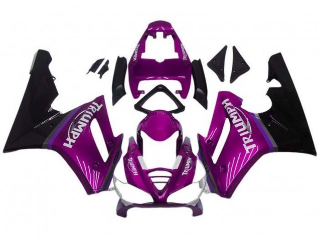 Carenados Moto Triumph Daytona 675 Triple 2009-2012 - Púrpura Negro Brillante Asequibles