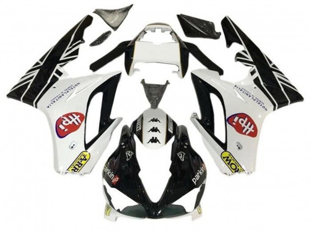 Carenados Moto Triumph Daytona 675 Triple 2009-2012 - Blanco Negro Brillante HPi Asequibles