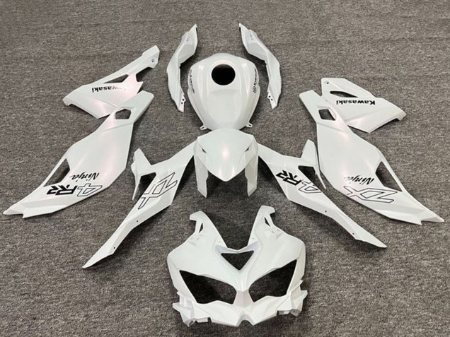 Carenados Moto Kawasaki ZX4R ZX-4RR 2019-2025 - Blanco Perla Negro Asequibles