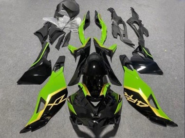 Carenados Moto Kawasaki ZX4R ZX-4RR 2019-2025 - Negro Brillante Verde Oro Asequibles