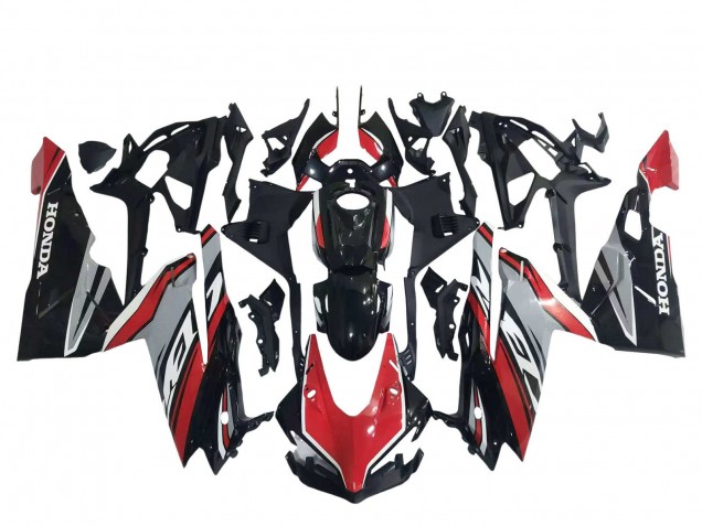 Carenados Moto Honda CBR250RR 2017-2022 - Rojo Plata Negro Brillante Asequibles