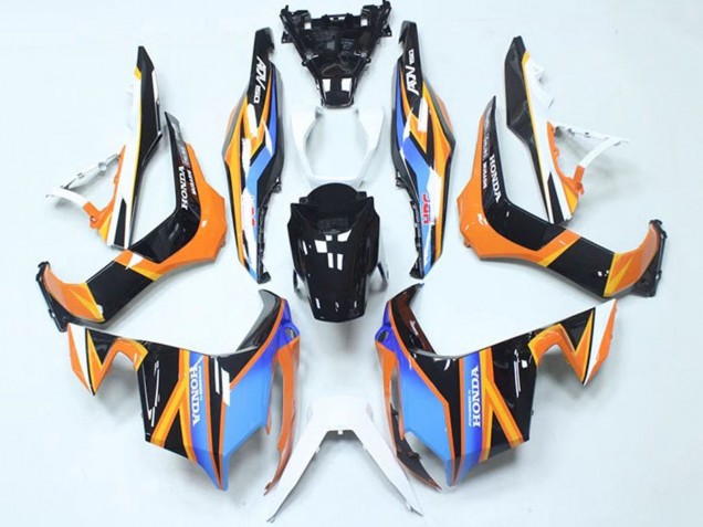 Carenados Moto Honda ADV150 2018-2021 - Azul Naranja Negro Brillante Asequibles