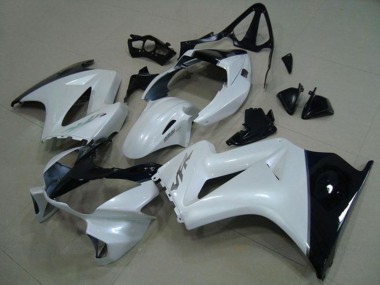 Carenados Moto Honda VFR 800 2002-2013 - Blanco Negro Brillante Plata Calcomanía Asequibles