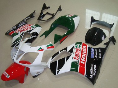 Kits Carenado Moto Honda VTR1000 2000-2006 - Blanco Rojo Verde Negro Brillante Castrol Asequibles