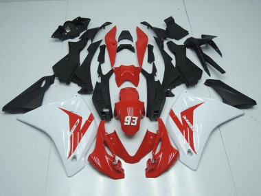 Carenados Moto Honda CBR125R 2011-2016 - Blanco Rojo Negro Mate 93 Asequibles
