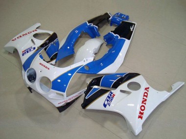 Carenados Moto Honda CBR250RR MC19 1988-1989 - Blanco Azul Claro Negro Brillante Asequibles