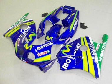 Carenados Moto Honda CBR250RR MC22 1990-1998 - Azul Amarillo Verde MoviStar Castrol Asequibles