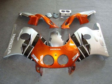 Carenados Moto Honda CBR250RR MC22 1990-1998 - Plata Naranja Negro Brillante Asequibles