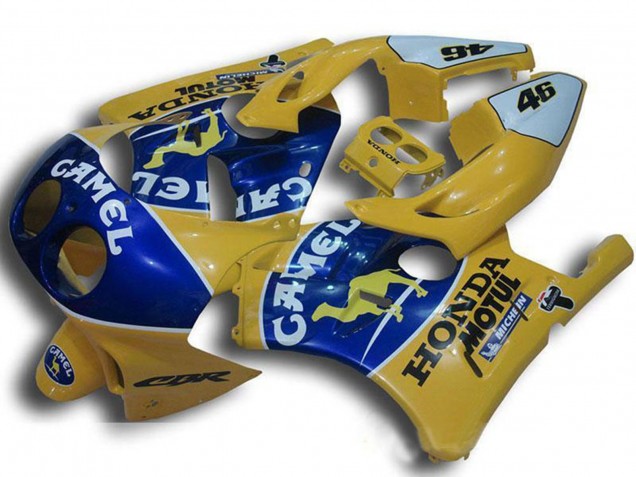 Carenados Moto Honda CBR250RR MC22 1990-1998 - Amarillo Azul Camello Motul Asequibles