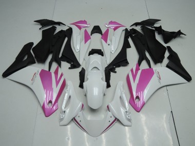 Carenados Moto Honda CBR250RR 2011-2015 - Blanco Rosa Negro Mate Asequibles