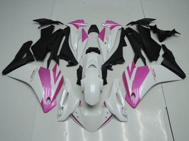 Carenados Moto Honda CBR250RR 2011-2015 - Blanco Rosa Negro Mate Asequibles