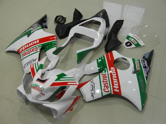Carenados Moto Honda CBR600 F4i 2001-2003 - Blanco Rojo Verde Castrol Asequibles