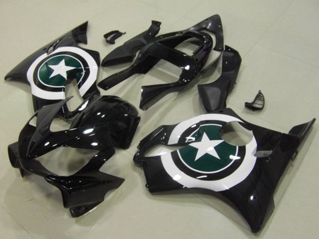 Carenados Moto Honda CBR600 F4i 2001-2003 - Blanco Negro Brillante Estrella Asequibles