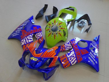 Carenados Moto Honda CBR600 F4i 2001-2003 - Amarillo Azul Naranja Rossi 46 Asequibles