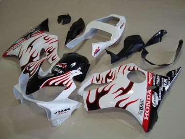 Carenados Moto Honda CBR600 F4i 2001-2003 - Blanco Rojo Negro Brillante Llama Asequibles