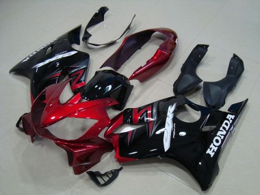 Kit Carenados Moto Honda CBR600 F4i 2004-2007 - Rojo Negro Brillante Asequibles