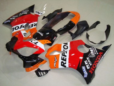 Carenado Moto Honda CBR600 F4i 2004-2007 - Naranja Blanco Rojo Negro Brillante Repsol Asequibles