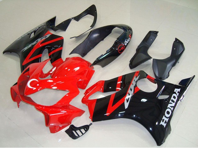 Kits Carenado Moto Honda CBR600 F4i 2004-2007 - Rojo Negro Brillante Asequibles