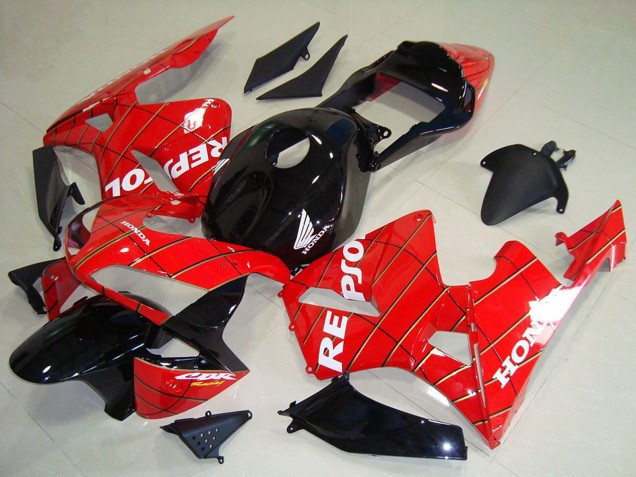 Carenados Moto Honda CBR600RR 2003-2004 - Rojo Negro Brillante Spider Man Blanco Repsol Asequibles