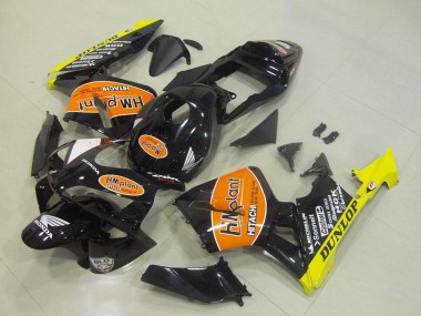 Carenados Moto Honda CBR600RR 2003-2004 - Negro Brillante Naranja Amarillo Hm Plant Dunlop Asequibles