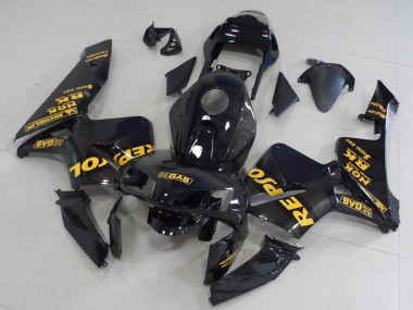 Carenados Moto Honda CBR600RR 2003-2004 - Negro Brillante Oro Repsol Asequibles