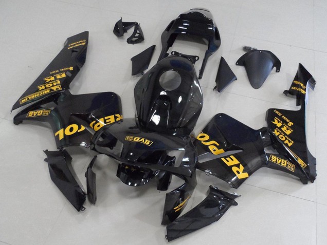 Carenados Moto Honda CBR600RR 2003-2004 - Negro Brillante Oro Repsol Asequibles