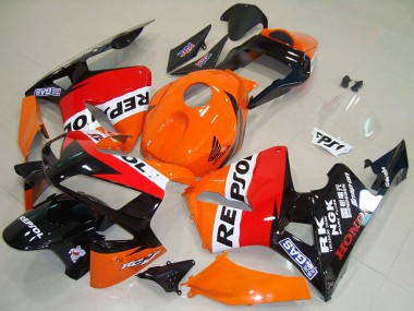 Carenado Moto Honda CBR600RR 2003-2004 - Naranja Blanco Rojo Negro Brillante Repsol Asequibles