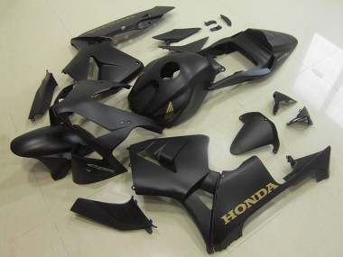 Carenados Moto Honda CBR600RR 2003-2004 - Negro Mate Oro Calcomanía Asequibles