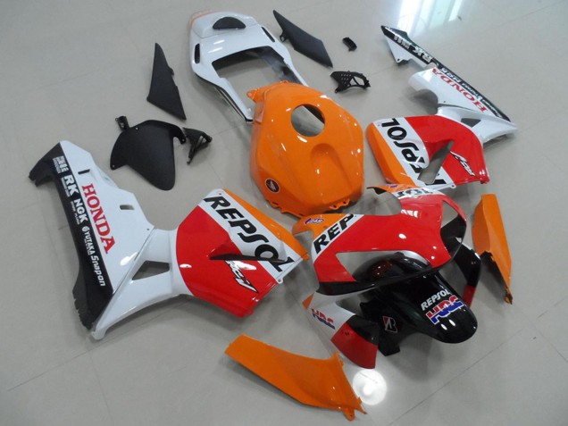 Carenados Moto Honda CBR600RR 2003-2004 - Naranja Blanco Rojo Negro Brillante Repsol HRC Asequibles