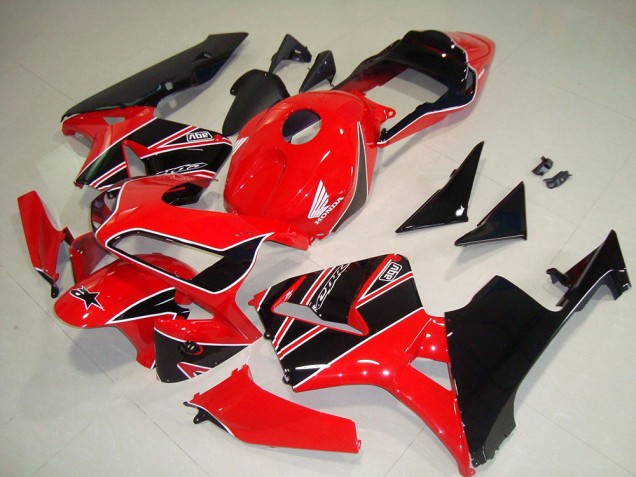 Carenados Moto Honda CBR600RR 2003-2004 - Rojo Negro Brillante Asequibles
