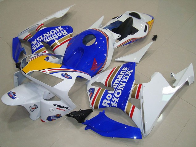 Carenados Moto Honda CBR600RR 2003-2004 - Blanco Azul Amarillo Rothmans Asequibles
