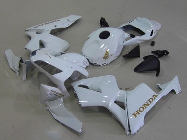 Carenados Moto Honda CBR600RR 2003-2004 - Blanco Oro Calcomanías Asequibles